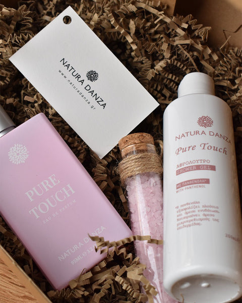 🌺 Ανακαλύψτε το Σετ PURE TOUCH: Όλη η Πολυτέλεια του Καθημερινού Λουτρού! - NATURADANZA