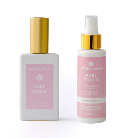Σετ με άρωμα Πούδρας Pure Touch: Άρωμα και Λάδι Σώματος - NATURADANZA