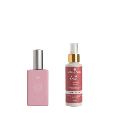 Σετ με άρωμα Πούδρας Pure Touch: Άρωμα και Λάδι Σώματος - NATURADANZA